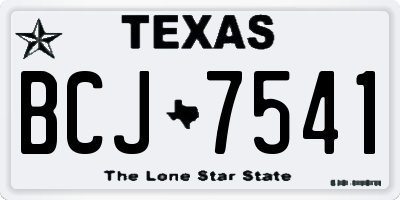 TX license plate BCJ7541