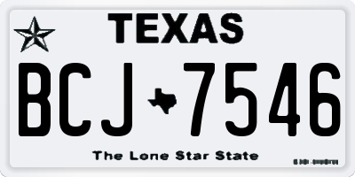 TX license plate BCJ7546
