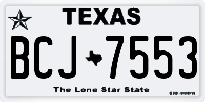 TX license plate BCJ7553