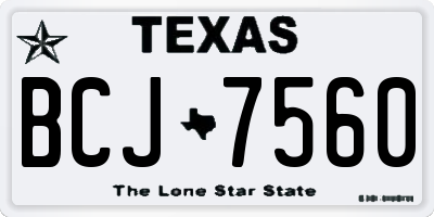 TX license plate BCJ7560