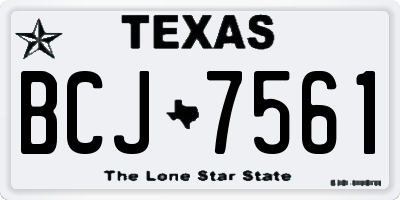 TX license plate BCJ7561