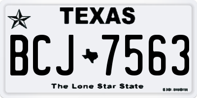 TX license plate BCJ7563