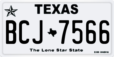 TX license plate BCJ7566