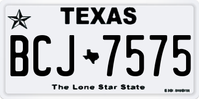 TX license plate BCJ7575