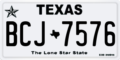 TX license plate BCJ7576