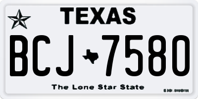 TX license plate BCJ7580