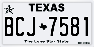 TX license plate BCJ7581