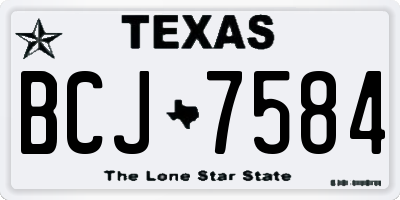 TX license plate BCJ7584