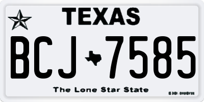 TX license plate BCJ7585