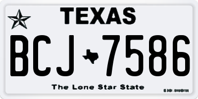 TX license plate BCJ7586