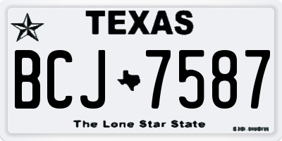 TX license plate BCJ7587