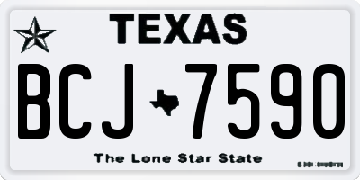 TX license plate BCJ7590