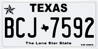 TX license plate BCJ7592