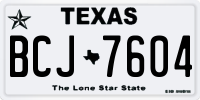 TX license plate BCJ7604