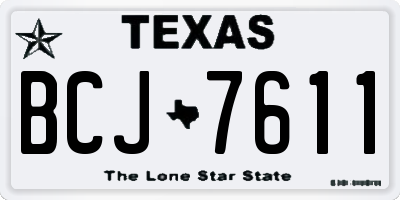 TX license plate BCJ7611