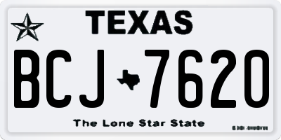 TX license plate BCJ7620
