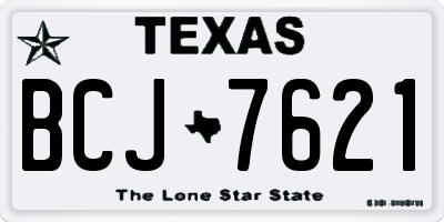 TX license plate BCJ7621