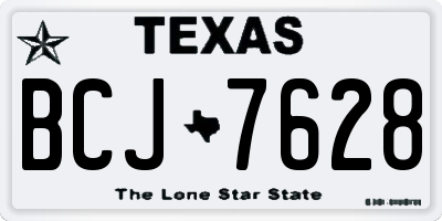TX license plate BCJ7628