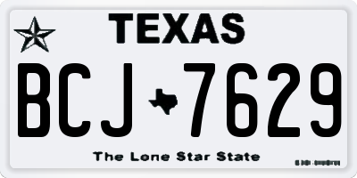 TX license plate BCJ7629