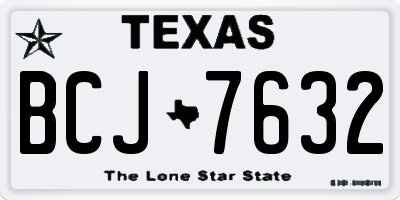 TX license plate BCJ7632