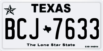 TX license plate BCJ7633