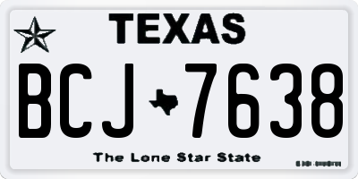 TX license plate BCJ7638
