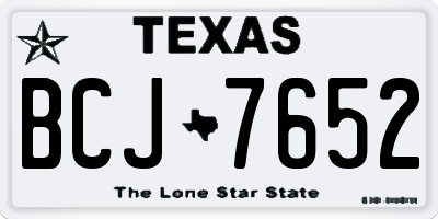 TX license plate BCJ7652