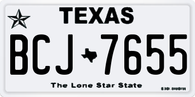 TX license plate BCJ7655
