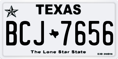 TX license plate BCJ7656