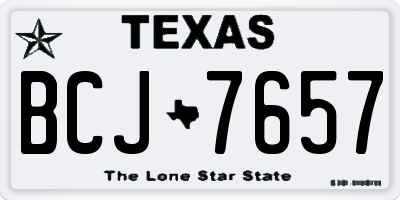 TX license plate BCJ7657