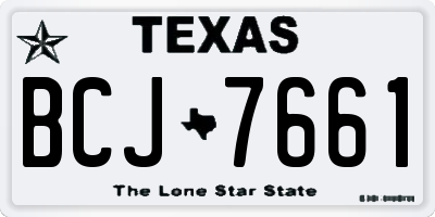 TX license plate BCJ7661