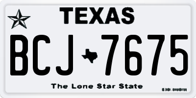 TX license plate BCJ7675