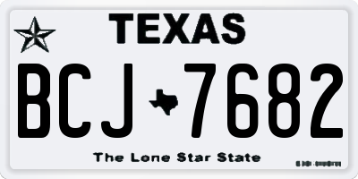TX license plate BCJ7682