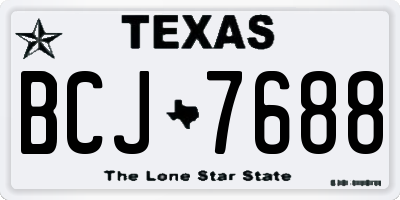 TX license plate BCJ7688