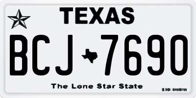 TX license plate BCJ7690