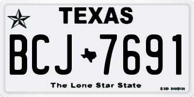 TX license plate BCJ7691