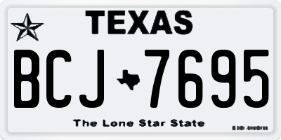 TX license plate BCJ7695