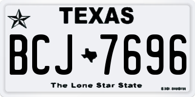 TX license plate BCJ7696