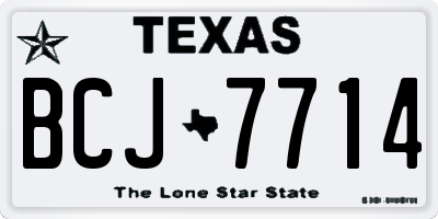 TX license plate BCJ7714