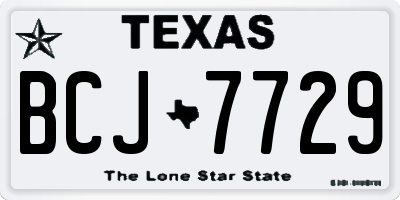 TX license plate BCJ7729