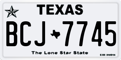 TX license plate BCJ7745