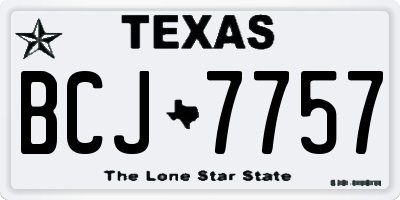 TX license plate BCJ7757