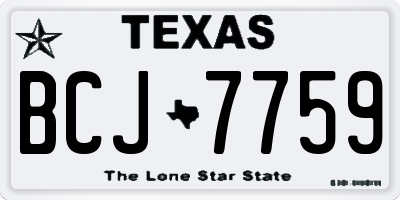 TX license plate BCJ7759