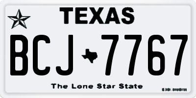 TX license plate BCJ7767