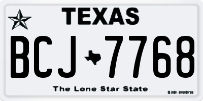 TX license plate BCJ7768