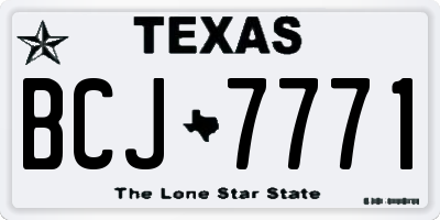 TX license plate BCJ7771