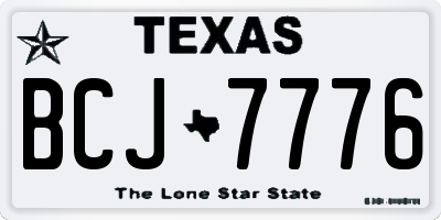 TX license plate BCJ7776
