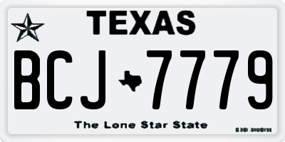TX license plate BCJ7779