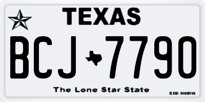 TX license plate BCJ7790