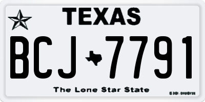 TX license plate BCJ7791